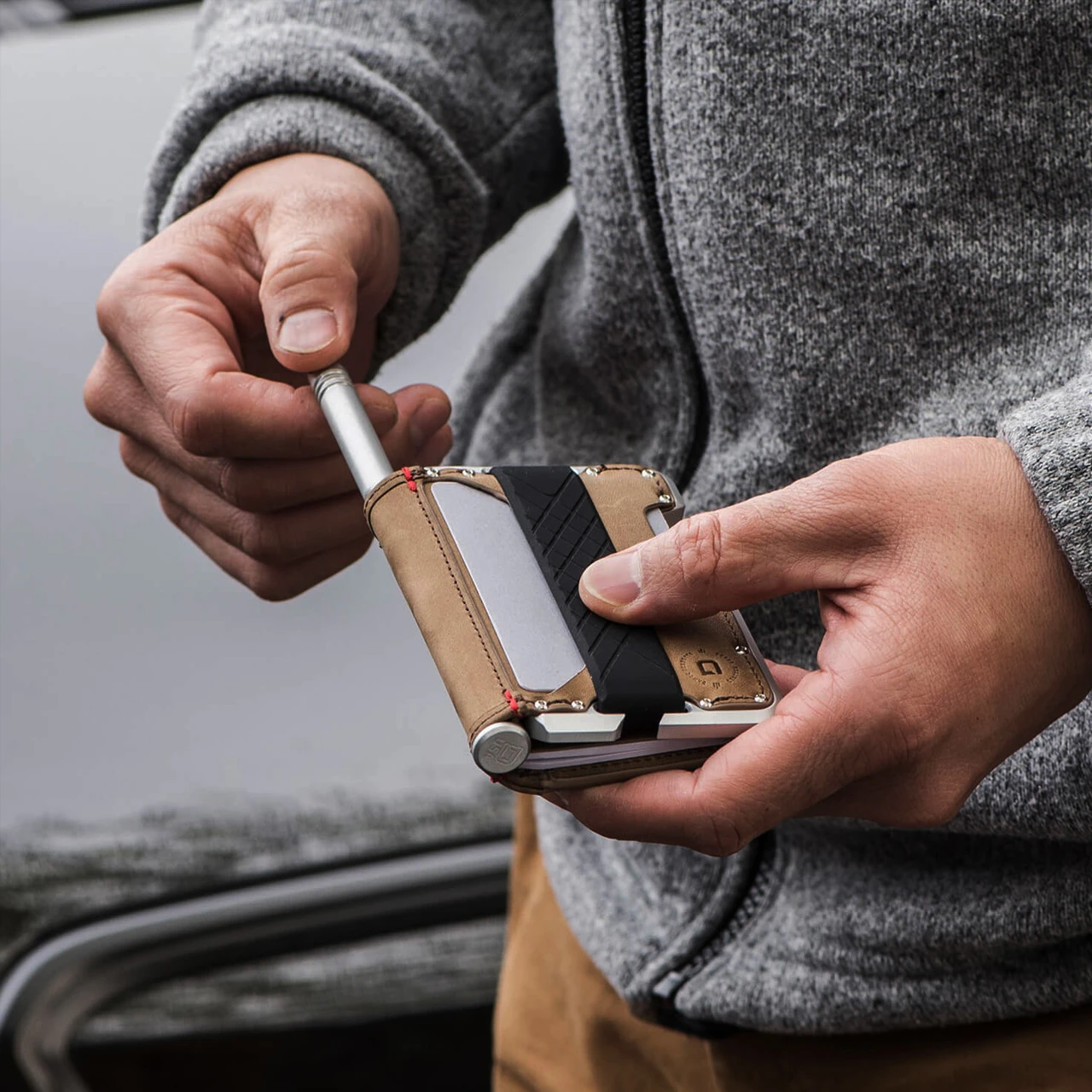 Dango D01 Dapper Pen Wallet Rawhide - Image 8