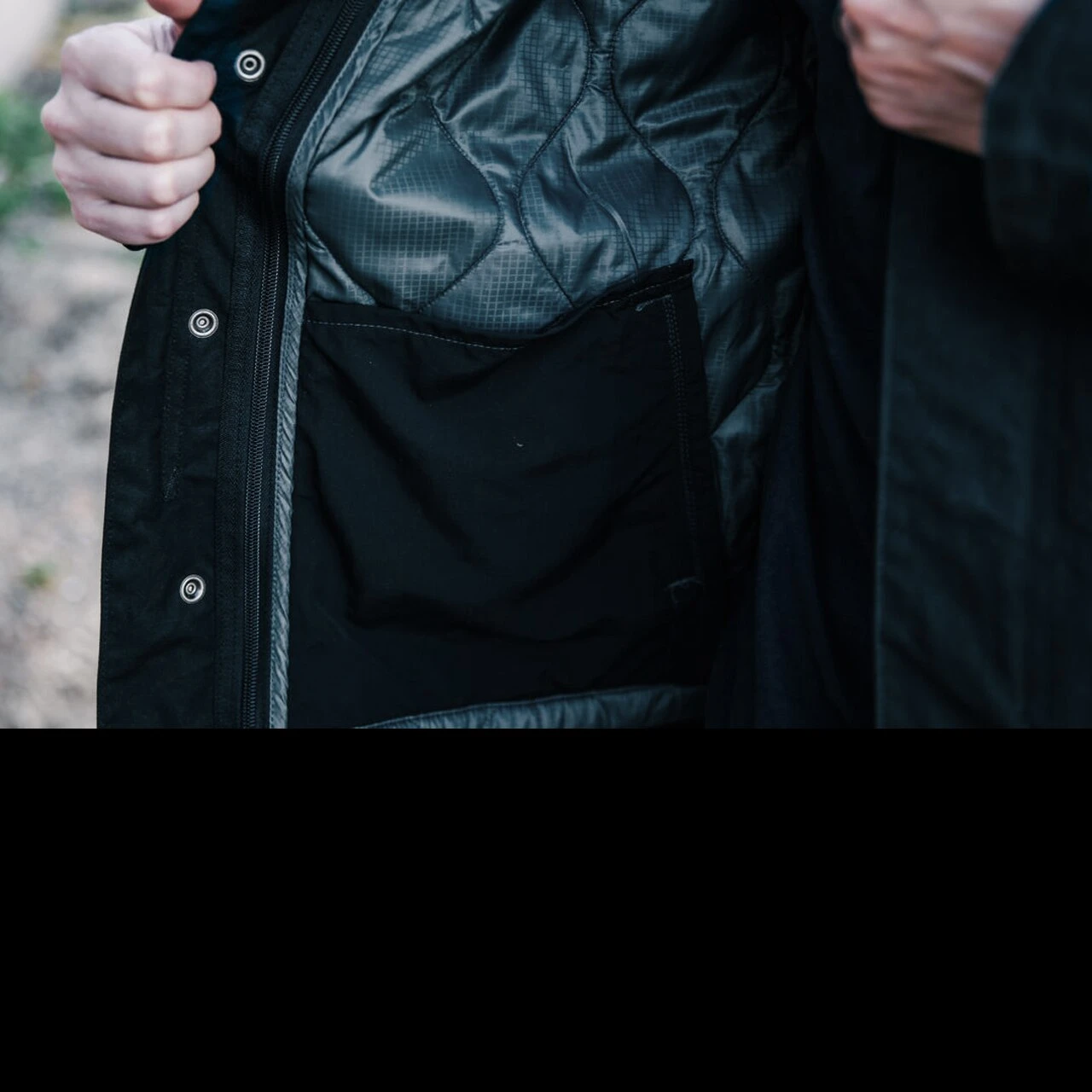 TAD M-65 Field Jacket Liner Black - Image 6