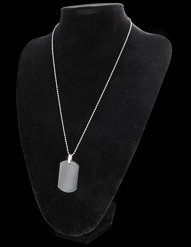 Bastion Dog Tag Pendant Carbon Fibre - Image 2